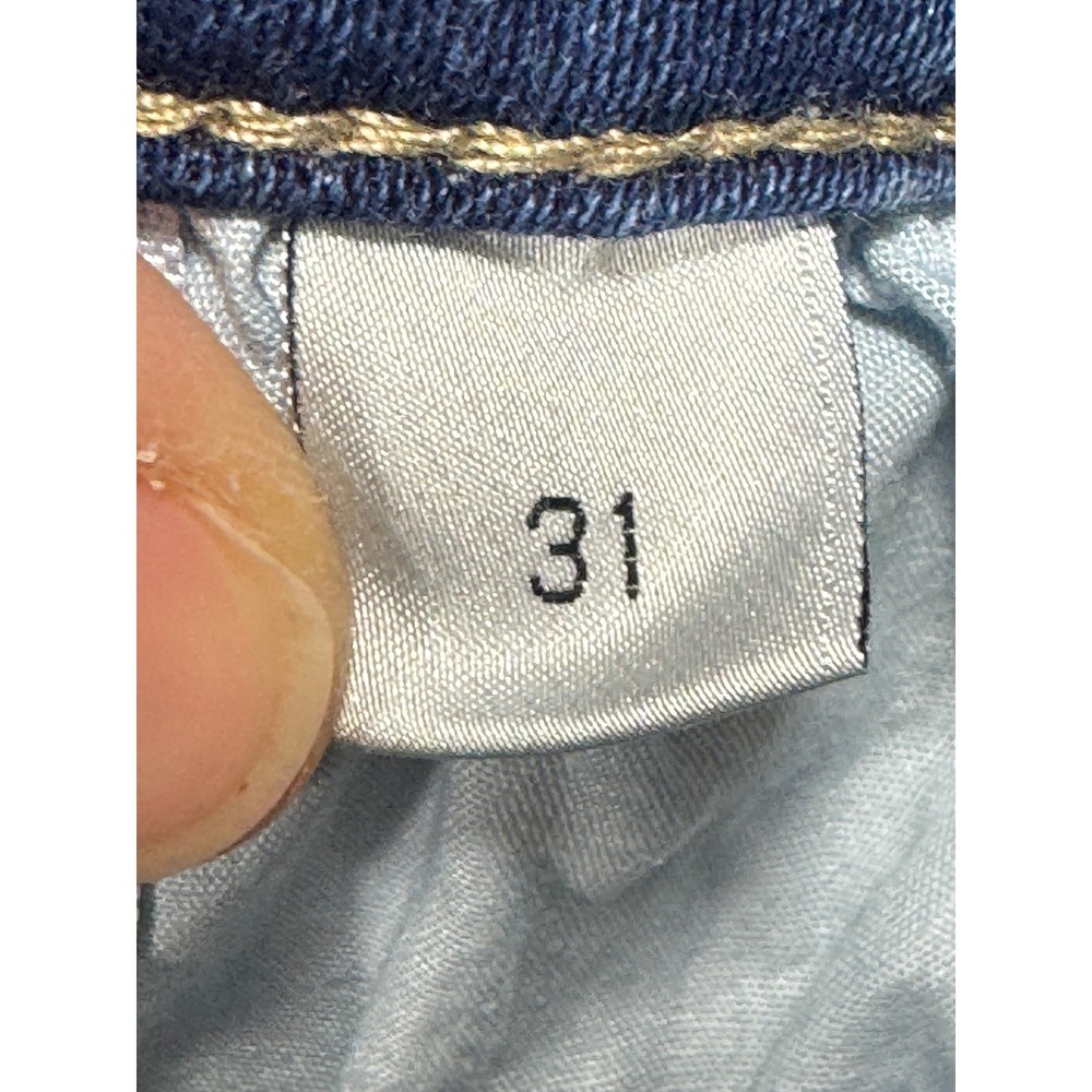 Vervet Womens V3632 High Rise Wide Leg Crop Raw Hem Blue Jeans 31 Meas: 31x25 - Picture 5 of 6
